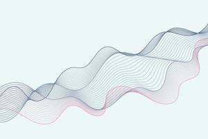 particules dégradées fluides avec fond de lignes de contour vecteur