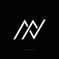 logo de marque minimal de lettre mn vecteur