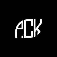 création de logo de lettre pck sur fond noir.concept de logo de lettre initiales créatives pck.conception de lettre vectorielle pck. vecteur