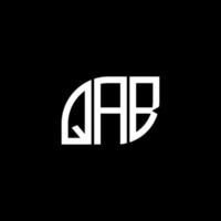 création de logo de lettre qab sur fond noir. concept de logo de lettre initiales créatives qab. création de lettre vectorielle qab. vecteur