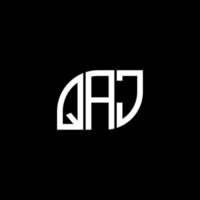 création de logo de lettre qaj sur fond noir. concept de logo de lettre initiales créatives qaj. création de lettre vectorielle qaj. vecteur