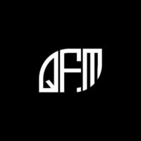 création de logo de lettre qfm sur fond noir. concept de logo de lettre initiales créatives qfm. création de lettre vectorielle qfm. vecteur