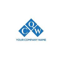 création de logo de lettre cqw sur fond blanc. concept de logo de lettre initiales créatives cqw. conception de lettre cqw. vecteur