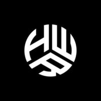 création de logo de lettre hwr sur fond blanc. concept de logo de lettre initiales créatives hwr. conception de lettre hwr. vecteur