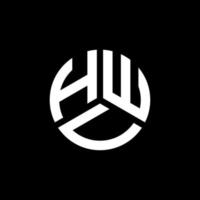 création de logo de lettre hwv sur fond blanc. concept de logo de lettre initiales créatives hwv. conception de lettre hwv. vecteur