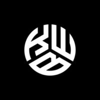 création de logo de lettre kwb sur fond noir. concept de logo de lettre initiales créatives kwb. conception de lettre kwb. vecteur