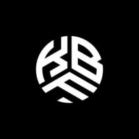 création de logo de lettre kbf sur fond noir. concept de logo de lettre initiales créatives kbf. conception de lettre kbf. vecteur
