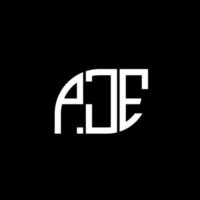 création de logo de lettre pje sur fond noir.concept de logo de lettre initiales créatives pje.conception de lettre vectorielle pje. vecteur