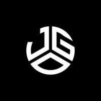 concept de logo de lettre initiales créatives jgo. conception de lettre jgo. création de logo de lettre jgo sur fond noir. concept de logo de lettre initiales créatives jgo. conception de lettre jgo. vecteur