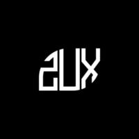 création de logo de lettre zux sur fond noir. concept de logo de lettre initiales créatives zux. conception de lettre zux. vecteur