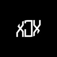 création de logo de lettre xjx sur fond noir. concept de logo de lettre initiales créatives xjx. conception de lettre xjx. vecteur