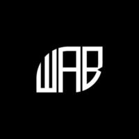 création de logo de lettre wab sur fond noir. wab concept de logo de lettre initiales créatives. conception de lettre wab. vecteur