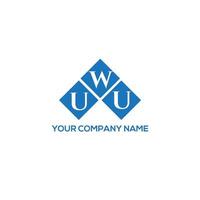 création de logo de lettre uwu sur fond blanc. concept de logo de lettre initiales créatives uwu. conception de lettre uwu. vecteur