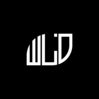 création de logo de lettre wlo sur fond noir. wlo concept de logo de lettre initiales créatives. conception de lettre wlo. vecteur