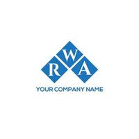 conception de lettre rwa. création de logo de lettre rwa sur fond blanc. concept de logo de lettre initiales créatives rwa. conception de lettre rwa. création de logo de lettre rwa sur fond blanc. r vecteur