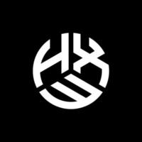 création de logo de lettre hxw sur fond blanc. concept de logo de lettre initiales créatives hxw. conception de lettre hxw. vecteur