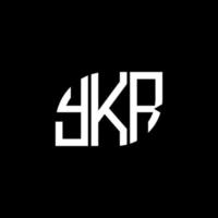 création de logo de lettre ykr sur fond blanc. concept de logo de lettre initiales créatives ykr. conception de lettre ykr. vecteur