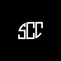 création de logo de lettre scc sur fond noir. concept de logo de lettre initiales créatives scc. conception de lettre scc. vecteur