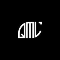 création de logo de lettre qml sur fond noir. concept de logo de lettre initiales créatives qml. création de lettre vectorielle qml. vecteur