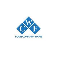 création de logo de lettre cwf sur fond blanc. concept de logo de lettre initiales créatives cwf. conception de lettre cwf. vecteur