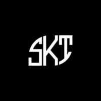 conception de lettre skt. création de logo de lettre skt sur fond noir. concept de logo de lettre initiales créatives skt. conception de lettre skt. création de logo de lettre skt sur fond noir. s vecteur