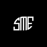 conception de lettre sme. création de logo de lettre sme sur fond noir. concept de logo de lettre initiales créatives pm. conception de lettre sme. création de logo de lettre sme sur fond noir. s vecteur