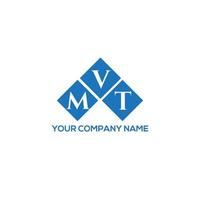 création de logo de lettre mvt sur fond blanc. concept de logo de lettre initiales créatives mvt. conception de lettre mvt. vecteur