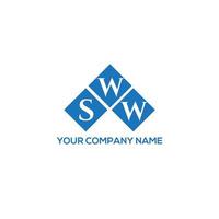 création de logo de lettre sww sur fond blanc. concept de logo de lettre initiales créatives sww. conception de lettre sww. vecteur