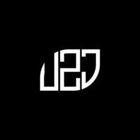 concept de logo de lettre initiales créatives uzi. conception de lettre uzi. création de logo de lettre uzi sur fond noir. concept de logo de lettre initiales créatives uzi. conception de lettre uzi. vecteur
