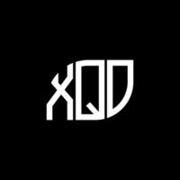 création de logo de lettre xqo sur fond noir. concept de logo de lettre initiales créatives xqo. conception de lettre xqo. vecteur