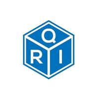 création de logo de lettre qri sur fond noir. concept de logo de lettre initiales créatives qri. conception de lettre qri. vecteur