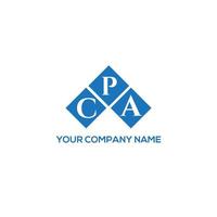 concept de logo de lettre initiales créatives cpa. conception de lettre cpa. création de logo de lettre cpa sur fond blanc. concept de logo de lettre initiales créatives cpa. conception de lettre cpa. vecteur