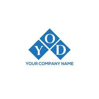 création de logo de lettre yod sur fond blanc. concept de logo de lettre initiales créatives yod. conception de lettre yod. vecteur