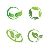 logos de l'écologie des feuilles d'arbre vert vecteur