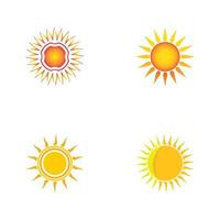 soleil, vecteur, illustration, icône, logo vecteur