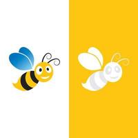 illustration d'icône vectorielle logo abeille vecteur