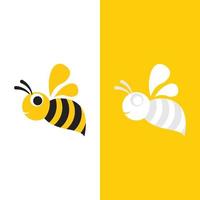 illustration d'icône vectorielle logo abeille vecteur