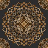 élégant design de fond de mandala ornemental avec couleur or. fond de mandala de vecteur arabe. motif circulaire sous la forme d'un mandala. mandala de tatouage au henné. style Mehandi.