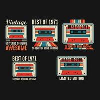 t-shirt 1971 cassette vintage des années 90