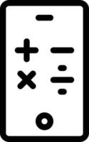illustration vectorielle de la calculatrice sur un fond. symboles de qualité premium. icônes vectorielles pour le concept et la conception graphique. vecteur