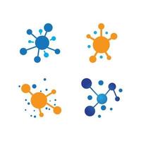 conception d'illustration vectorielle de logo de molécule vecteur