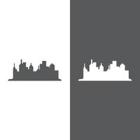 illustration de skyline de la ville moderne au design plat vecteur