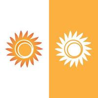 soleil, vecteur, illustration, icône, logo vecteur