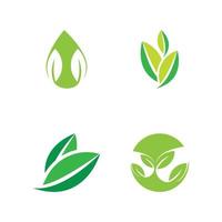 logos de l'écologie des feuilles d'arbre vert vecteur