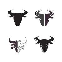 icône vectorielle du logo tête de taureau vecteur