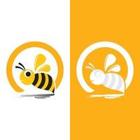 illustration d'icône vectorielle logo abeille vecteur