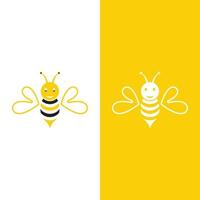 illustration d'icône vectorielle logo abeille vecteur