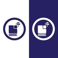 vecteur de technologie icône logo livre numérique