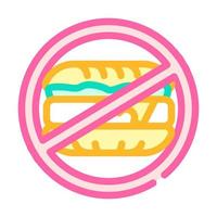 enfermé pour les hamburgers couleur icône illustration vectorielle vecteur
