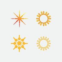 icône d'illustration vectorielle soleil logo d'été vecteur